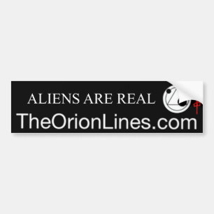aliens are real bumper black sticker