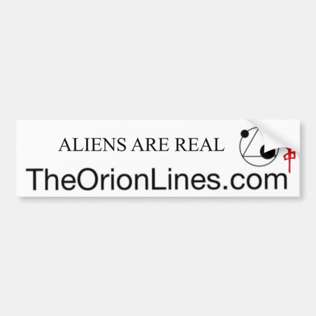 aliens are real bumper white sticker (Front)