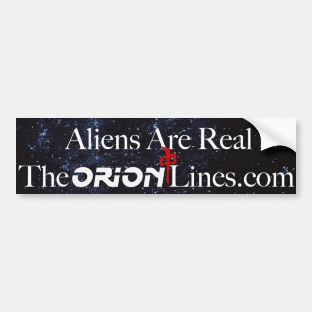 aliens are real theorionlines.com bumper bumper sticker (Front)