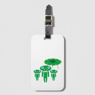 Aliens arrival luggage tag