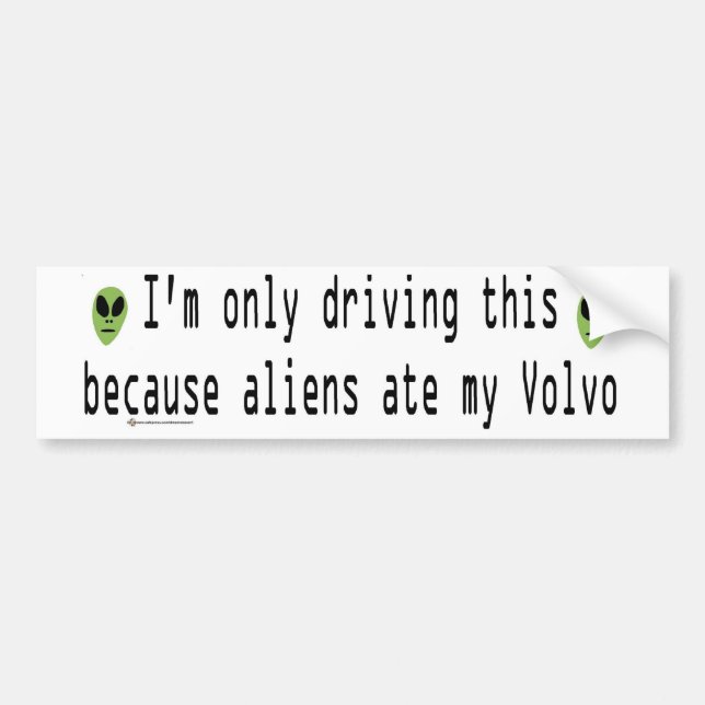 aliens ate bumper sticker (Front)