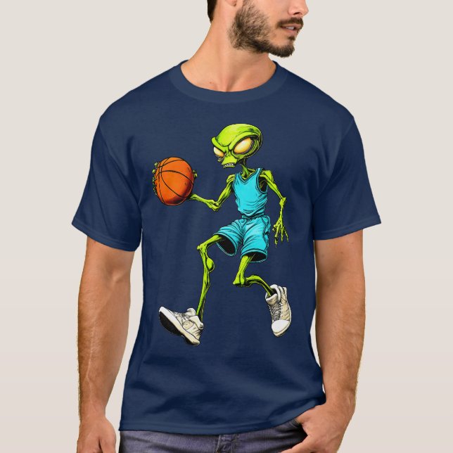 Aliens Basketball T-Shirt (Front)