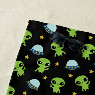 Aliens Beach Towel
