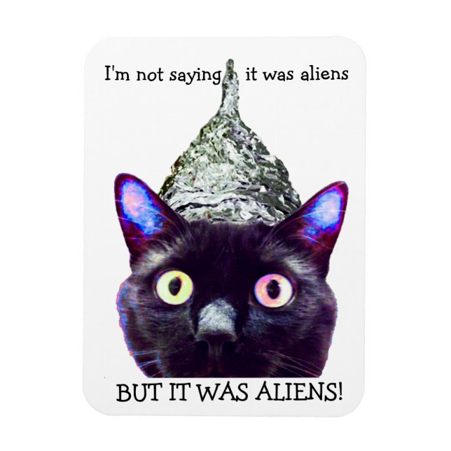 Aliens! Cat magnet (Vertical)