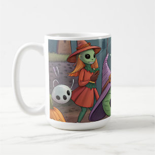 Aliens Celebrate Halloween on Earth – Cosmic Costu Coffee Mug