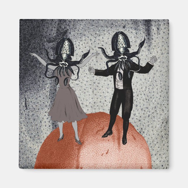 Aliens dance celebration magnet (Front)