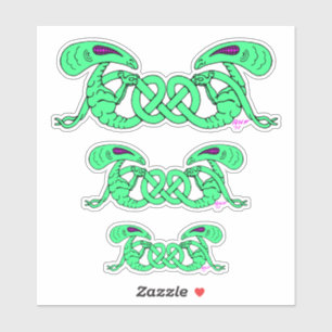 Aliens Entwined (Aliens and Celtic Knot)