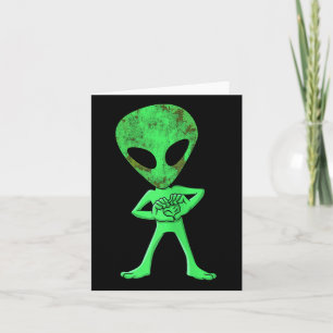 Aliens Funny Dance Challenge Boys Kids Halloween C Card