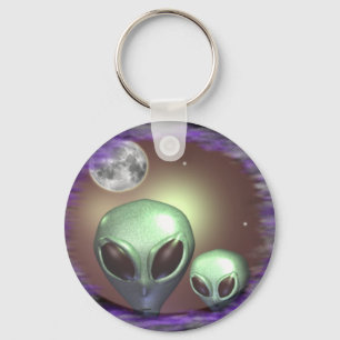Aliens greys key ring