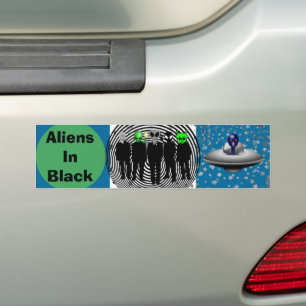 Aliens in Black bumper sticker