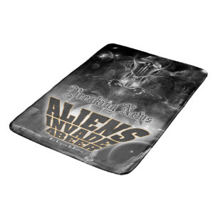 Aliens Invade 4 Beer Galaxy Attack Bath Mat