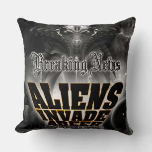 Aliens Invade 4 Beer Galaxy Attack Cushion