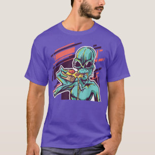 Aliens Love Pizza Too Pizza Alien T-Shirt