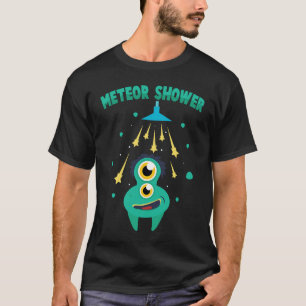 Aliens Meteor Shower Cute Extraterrestrial Scie T-Shirt