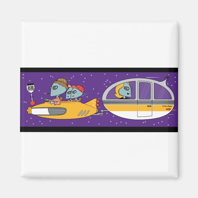 Aliens On Vacation Magnet (Front)