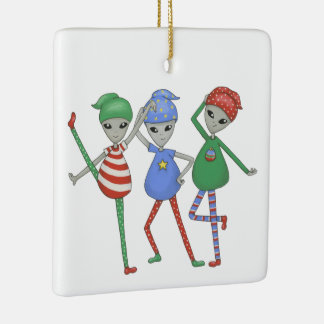 Aliens rock for Christmas #1  Ceramic Ornament