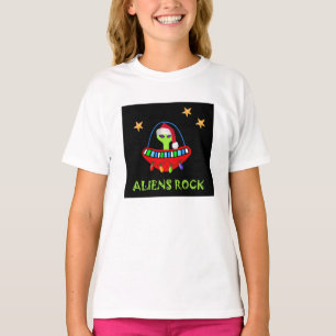 aLiEnS ROCKin' in a Merry Christmas! T-Shirt