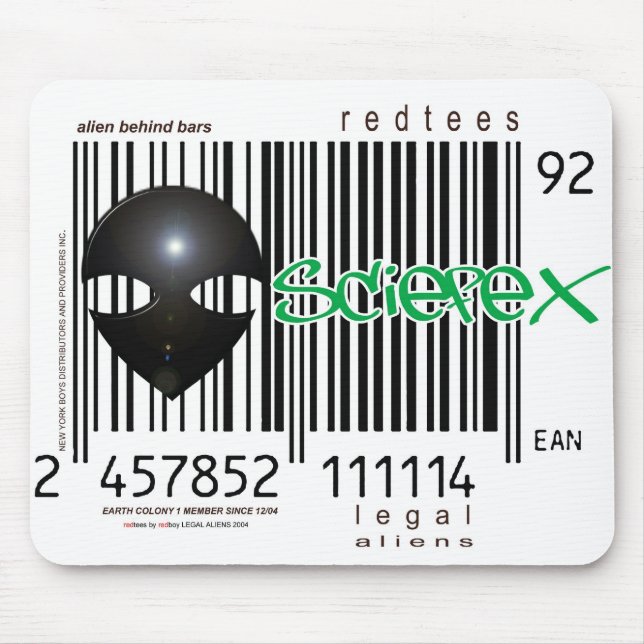 Aliens Station barcode Mouse Pad (Front)