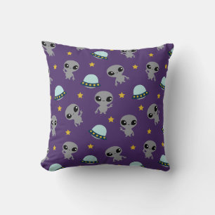 Aliens Throw Pillow