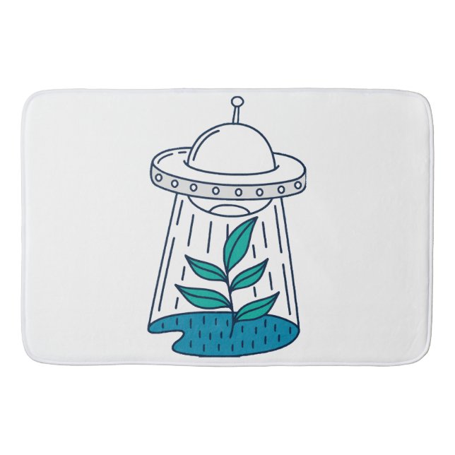 Aliens UFO Bath Mat (Front)