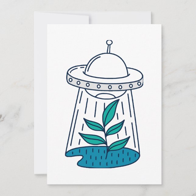 Aliens UFO Invitation (Front)