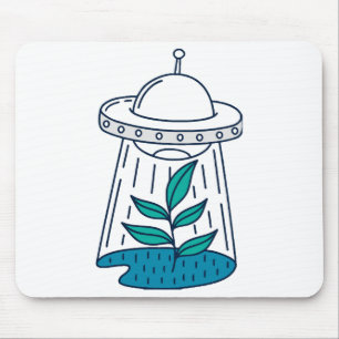 Aliens UFO Mouse Pad