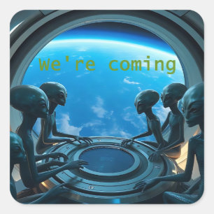 Aliens: We're Coming Square Sticker