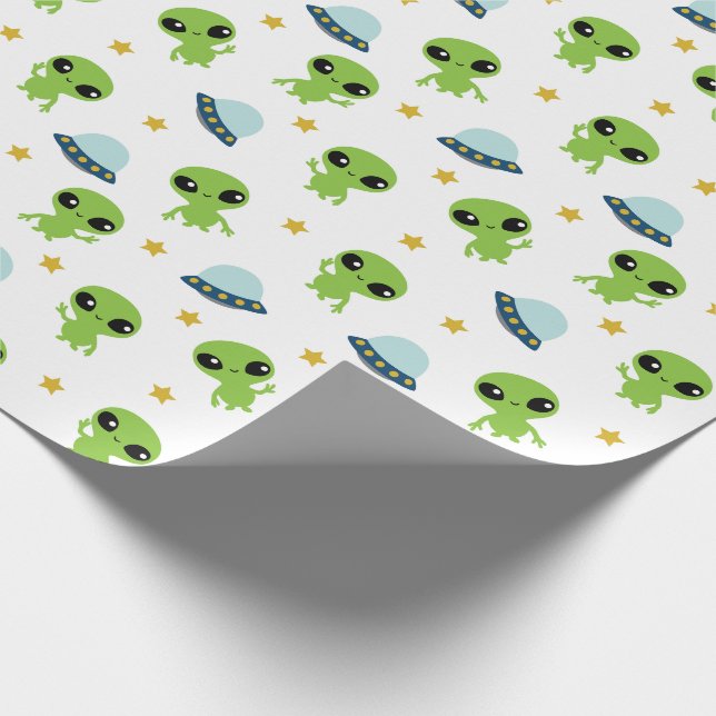 Aliens Wrapping Paper (Corner)