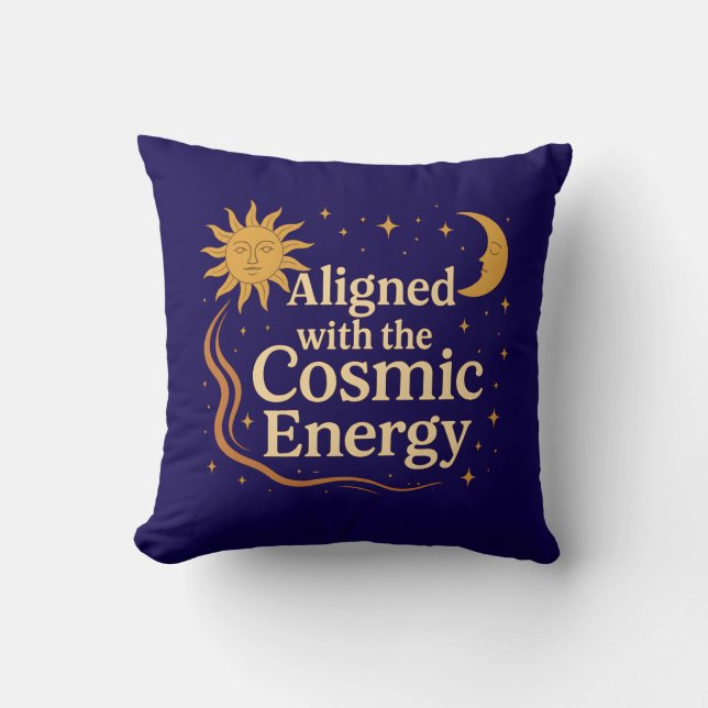 Aligned with the Cosmic Energy Boho Celestial Cushion (Front)