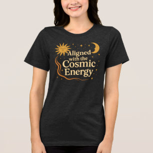 Aligned with the Cosmic Energy Boho Celestial Tri-Blend Shirt