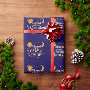 Aligned with the Cosmic Energy Boho Celestial Wrapping Paper
