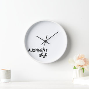 Alignment Issue Silent Typography Wall Clock