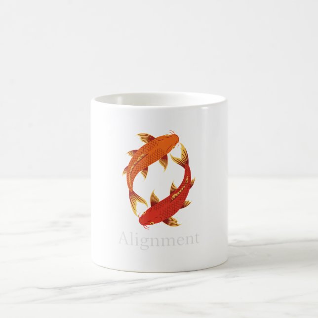 Alignment – Koi Fish Symbol of Balance, Clarity Coffee Mug (Center)