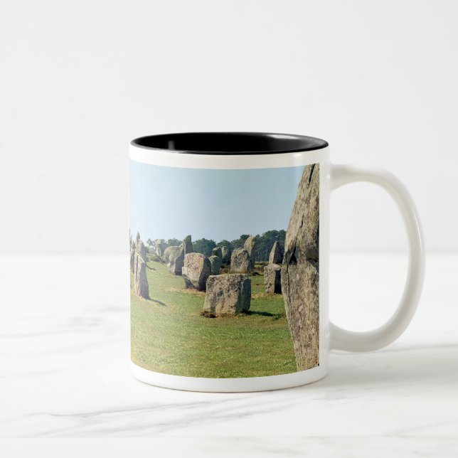 Alignment of standing stones, Megalithic Two-Tone Coffee Mug (Right)
