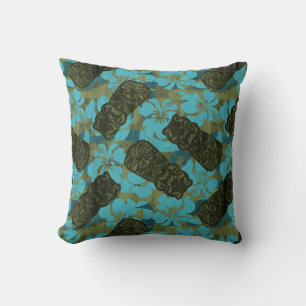 Ali'i Refuge Hawaiian Hibiscus Tiki Cushion