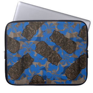 Ali'i Refuge Hawaiian Hibiscus Tiki Laptop Sleeve