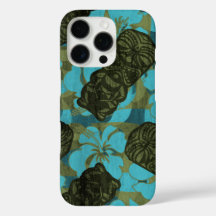 Ali'i Refuge Hawaiian Hibiscus Tiki Teal