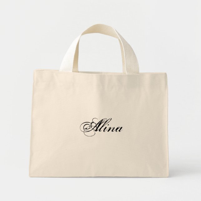 Alina In Natural Mini Tote Bag (Front)