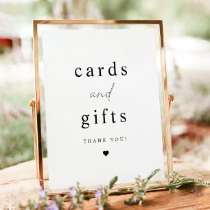 ALINA Minimalist Elegant Cards & Gifts Sign