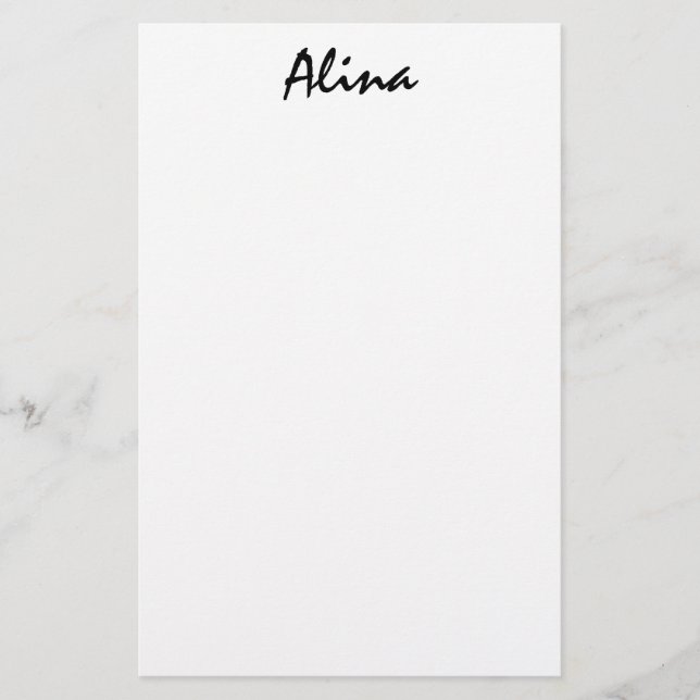 Alina Stationery (Front)