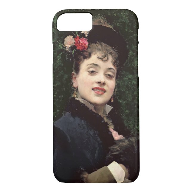 Aline Masson, the Artist's Model (oil on panel) Case-Mate iPhone Case (Back)