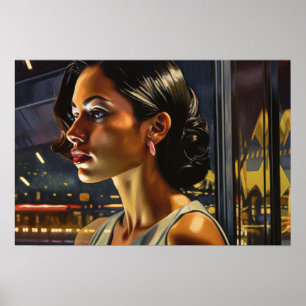 Aline winding down on a sultry Miami night Poster