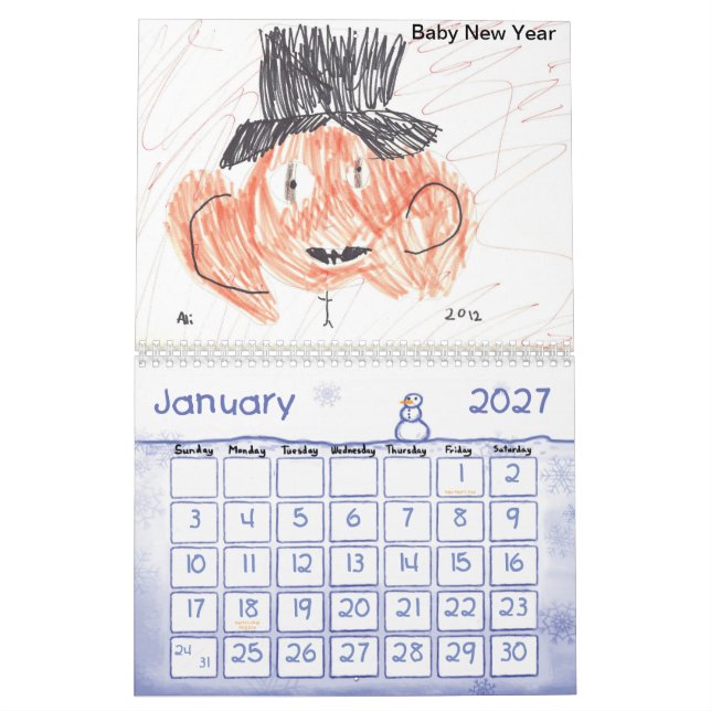 Ali's Art World 2013 Calendar (Jan 2027)