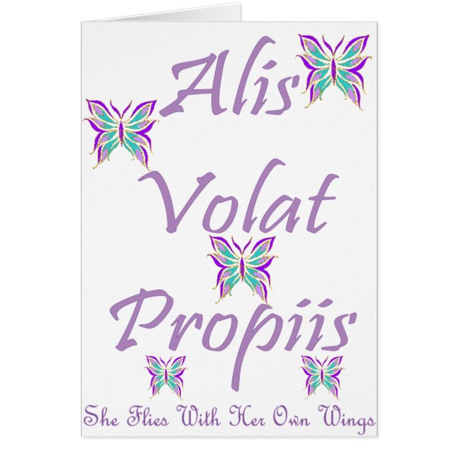 Alis Volat Propiis (Front)