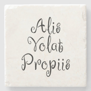 Alis Volat Propiis Stone Coaster