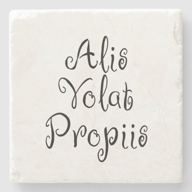 Alis Volat Propiis Stone Coaster (Front)