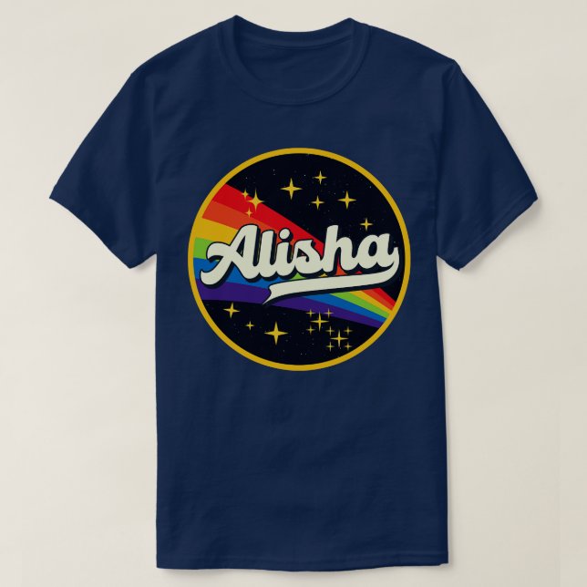 Alisha Rainbow In Space Vintage Style T-Shirt (Design Front)