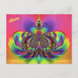 ALISON ~ 3D Design Pattern ~ Multi Colours Postcard