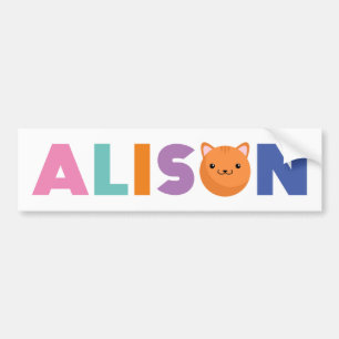 Alison Cat Bumper Sticker