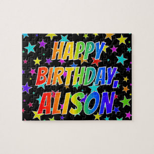"ALISON" First Name, Fun "HAPPY BIRTHDAY" Jigsaw Puzzle